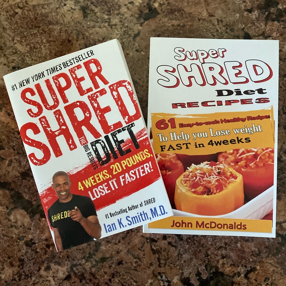 NWOT Super Shred Diet Book & Recipe Book Combo